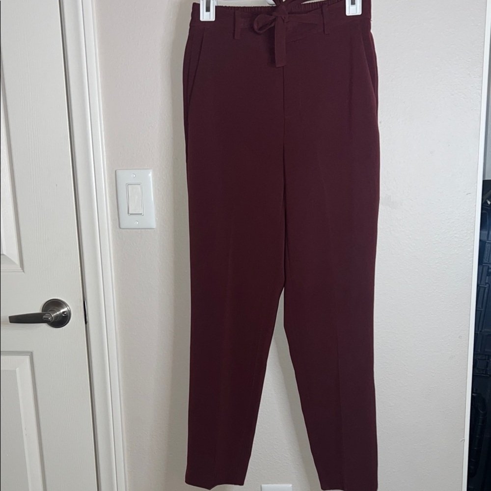 Elegant Burgundy Women's Trousers